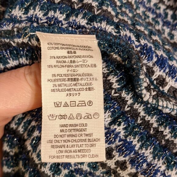 Free PEOPLE Free People Into You Mini Sweater Dress Green Blue Knit Medium @i - Picture 3 of 12